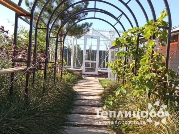 Теплица botanik T с мини-тамбуром под стекло (14 м²)