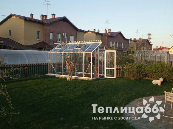 Теплица botanik standard под стекло, ширина 2,8 м