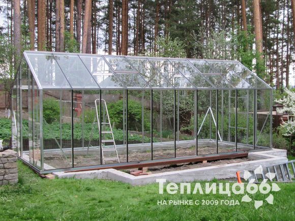 Теплица botanik standard под стекло, ширина 2,8 м
