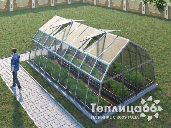 Теплица Рада Дунай под стекло, 3,5х6 метров