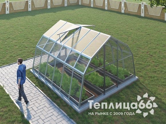 Теплица Рада Дунай под стекло, 3,5х4 метра
