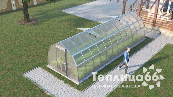 Теплица Рада Ладога из поликарбоната, 2.65х8 метров