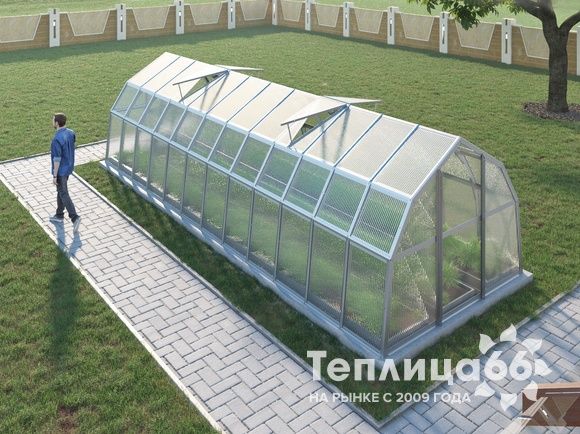 Теплица Рада Ладога из поликарбоната, 2.65х8 метров