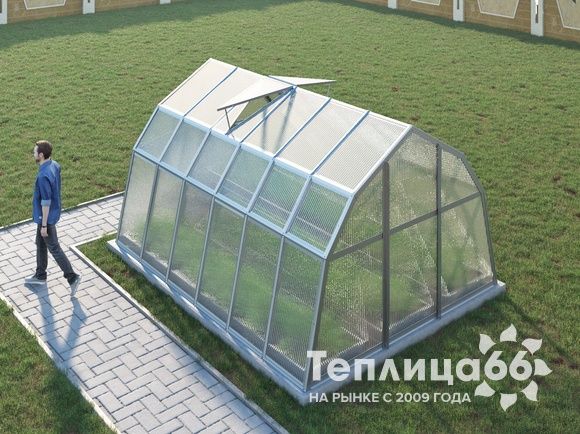 Теплица Рада Байкал из поликарбоната, 3x4 метра