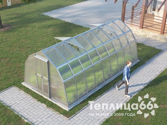 Теплица Рада Байкал из поликарбоната, 3x6 метров