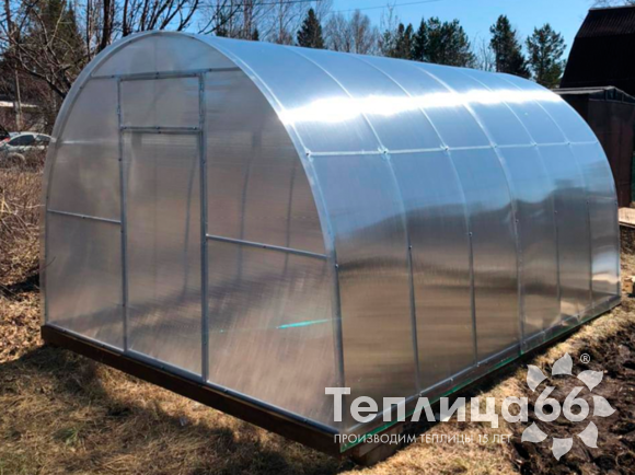 Теплица Рада Астра Стандарт, оцинкованный профиль 20х20, покрытие из поликарбоната, шириной 3 метра (шаг 1 м)